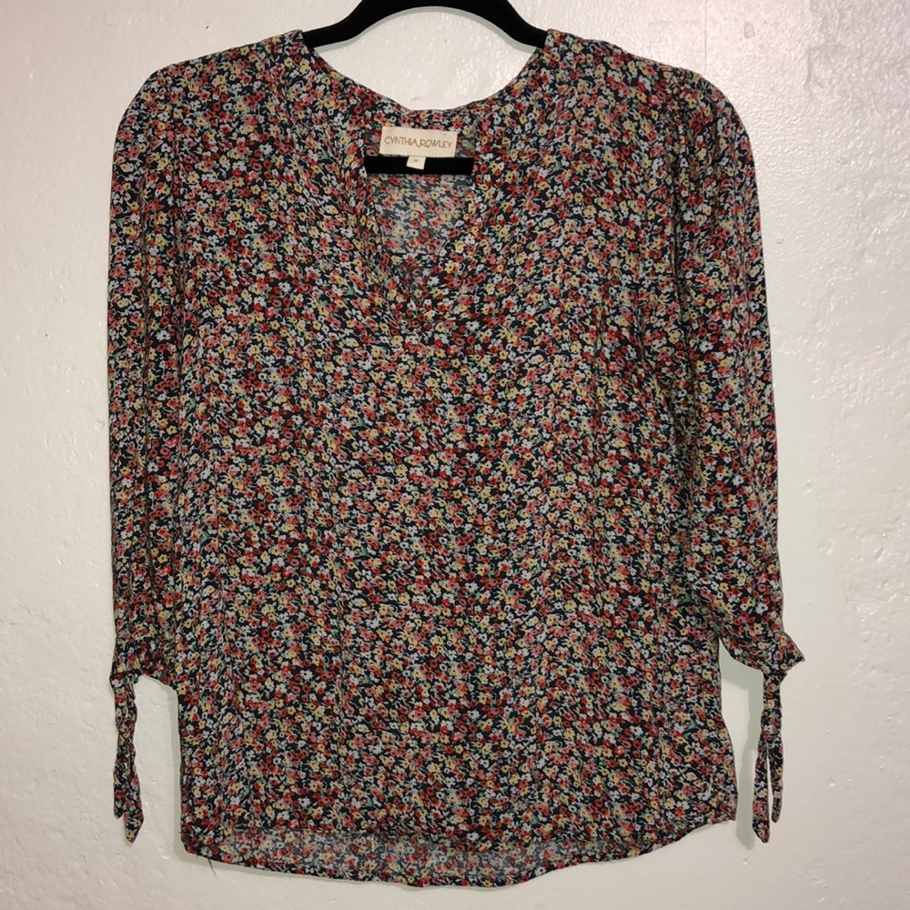 Cynthia Rowley Floral Blouse size small